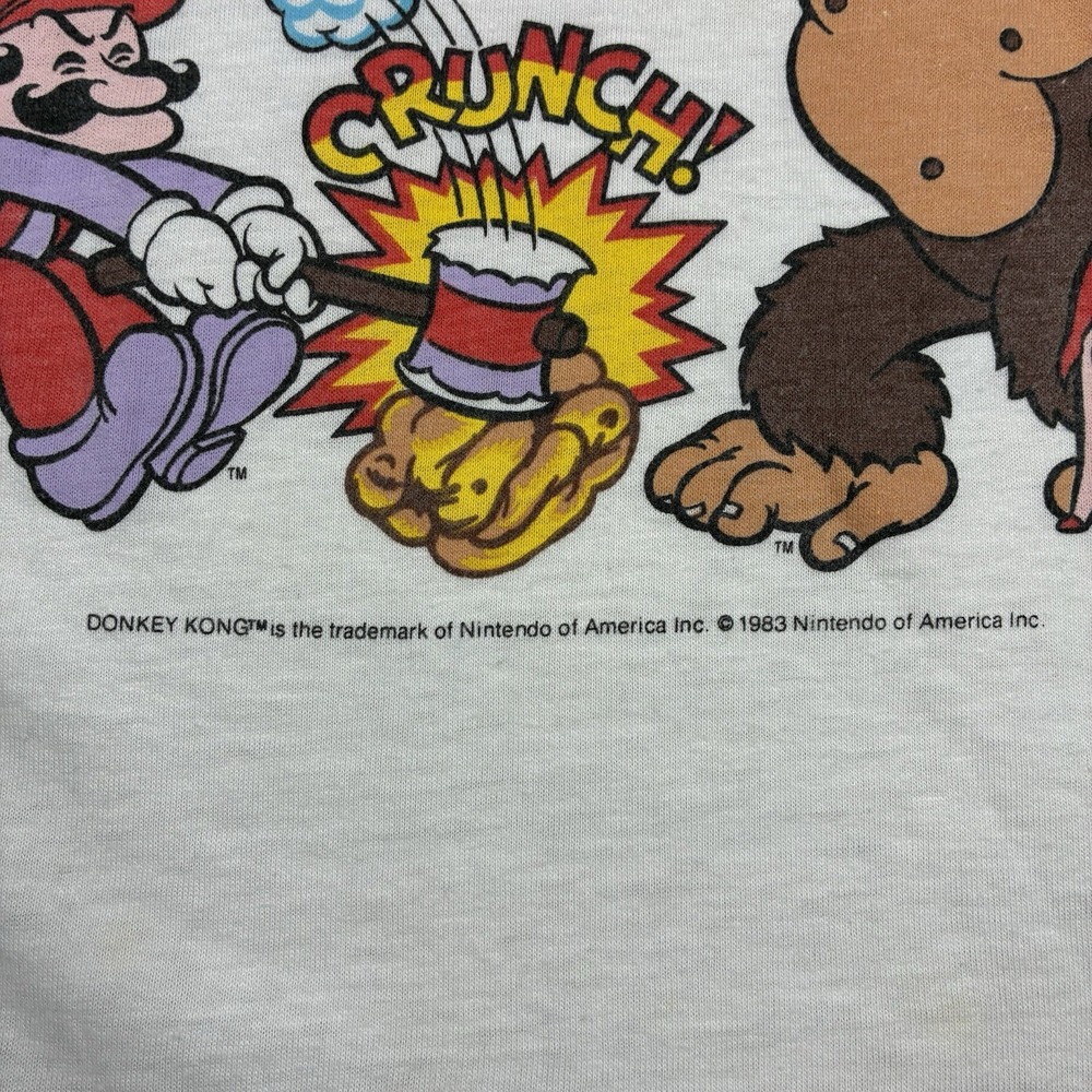 Vintage Donkey Kong T-Shirt Mens Medium Nintendo Super Mario Cereal 80s USA Made - Picture 3 of 13